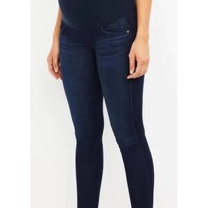AG Adriano Goldschmied Maternity Skinny Jeans Dark Wash Full Belly Panel 28R